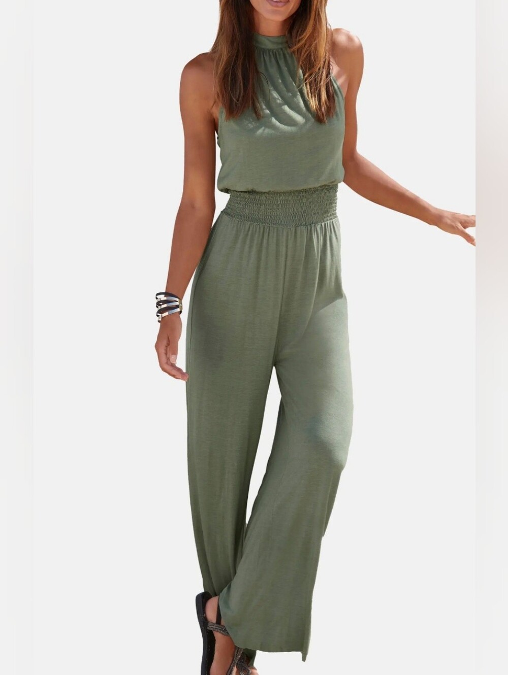 Lascana  Halter Jumpsuit - Sleeveless Wide-Leg